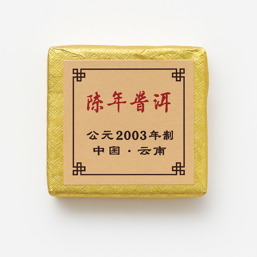 Daxue Mountain Lao Banzhang Raw Pu'er Tea Brick